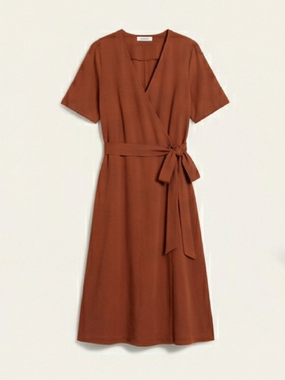 Terracotta Wrap Dress